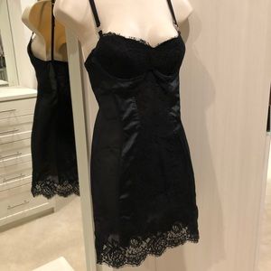 Argento Vivo Black lace teddy night gown/lingerie